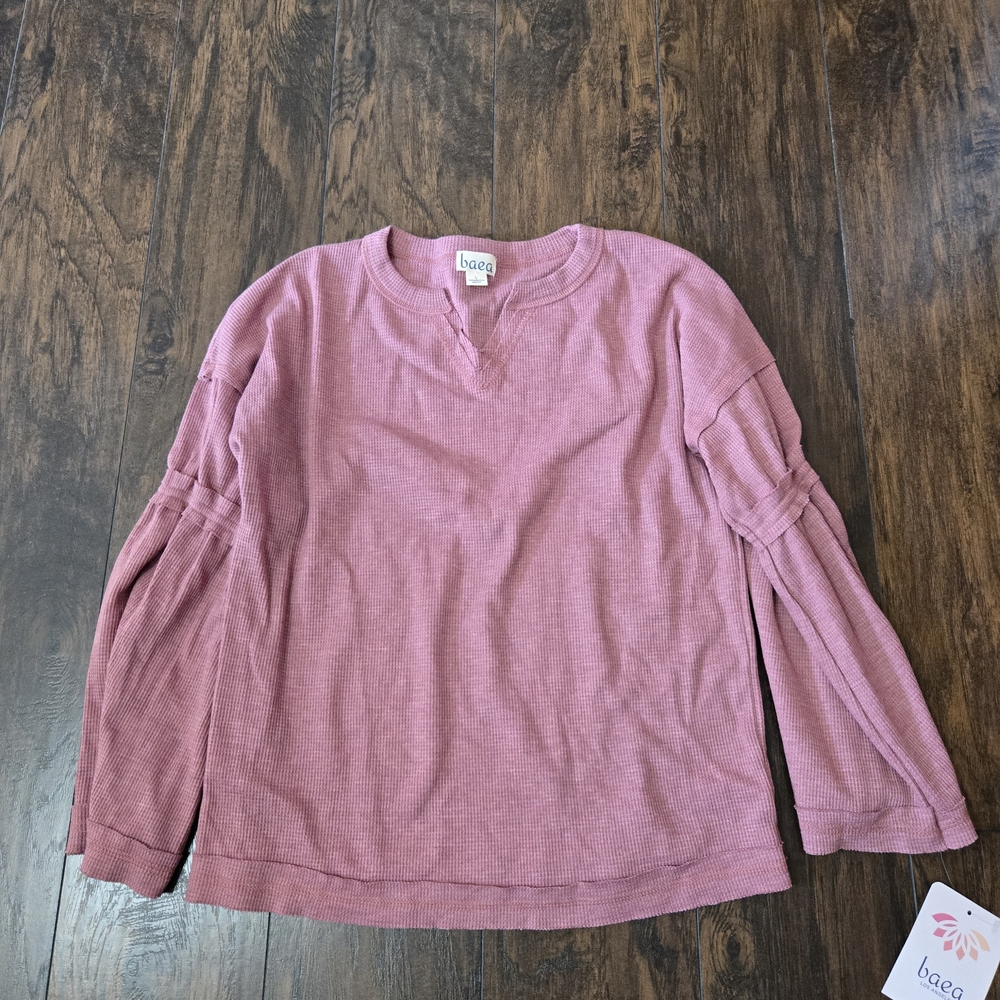 Bobeau Women's Mauve Long Sleeve Sweatshirt